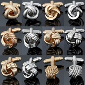 饰品男女士袖 新品 钉质感商务礼品 衬衫 服装 麻花铜袖 扣法式