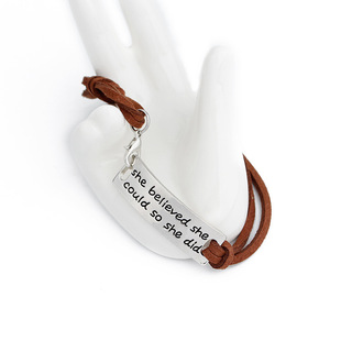 believed did欧美爆款 she 配饰 could 编织字母手链she