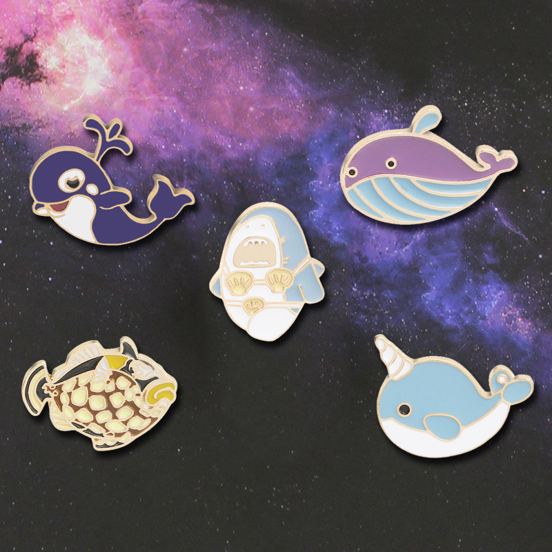 日韩可爱卡通胸针创意时尚鲸鱼鲨鱼金属徽章百搭学生书包装饰别针在类目 饰品/流行首饰/时尚饰品新, 胸针中 - 来自Buy2taobao.com提供专业的淘宝代购服务