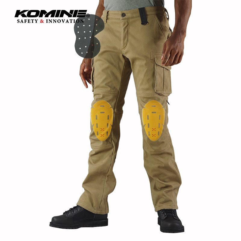 KOMINE冬季骑行牛仔裤加绒保暖摩托车机车休闲裤防摔带护具PK-919