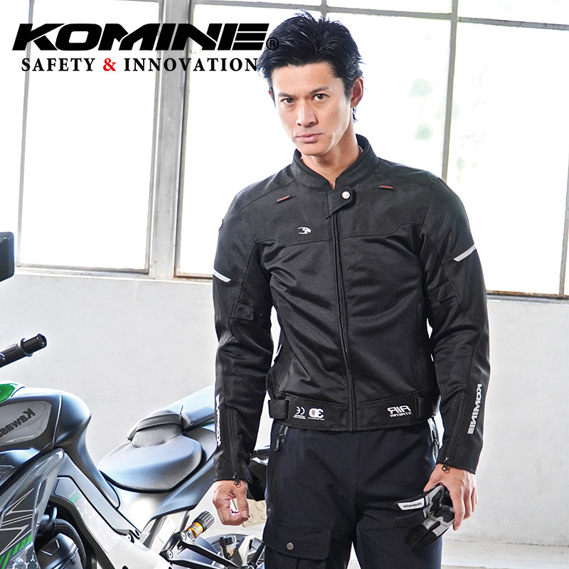 KOMINE夏季耐摩撕裂骑行夹克网眼透气高防护摩托休闲骑行服JK-158