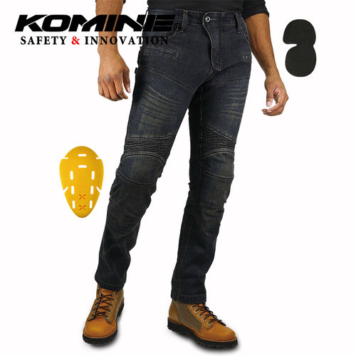 KOMINE春夏秋骑士牛仔裤凯夫拉CE2防摔摩托机车骑行裤男女PK-7183
