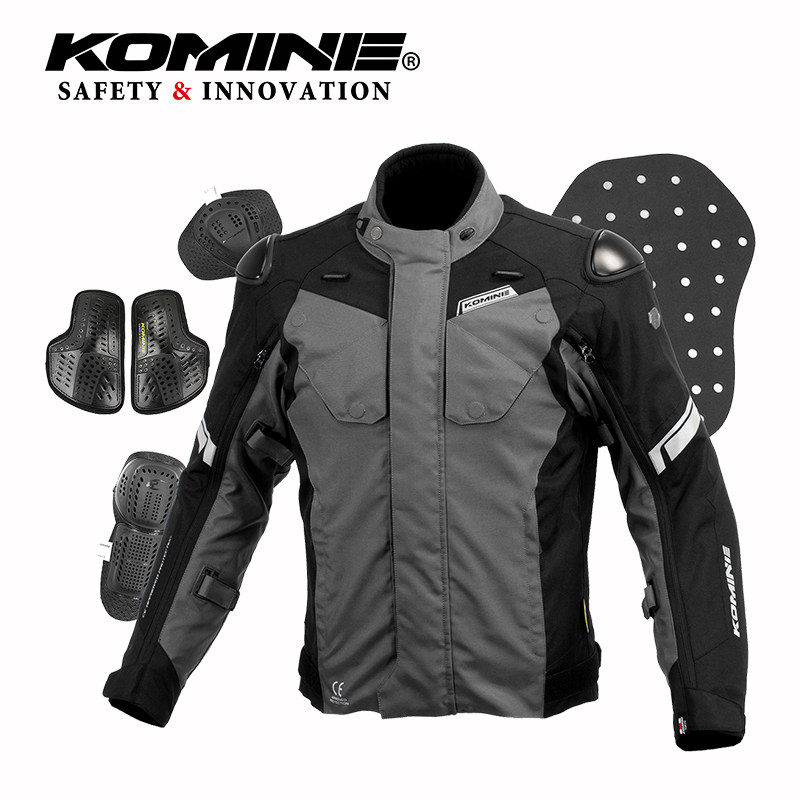 komine短款四季摩托骑行拉力服双层内胆可拆卸护具防水防摔JK-598