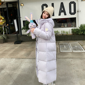 甜可可羽绒服女长款过膝2024新款韩版连帽加厚保暖宽松时尚冬外套