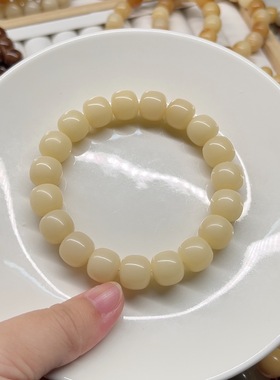 13老型桶鬼工干磨米色系手串菩提根13173