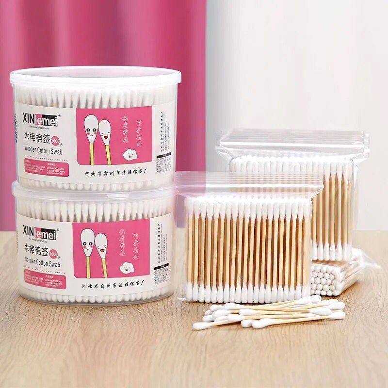 芯乐美500支大圆盒装双头木棉棒一次性化妆棉签家用美容厂家直供,彩妆/香水/美妆工具,美妆蛋/扑/海绵,淘宝优惠券,粉丝福利购,淘宝优惠卷