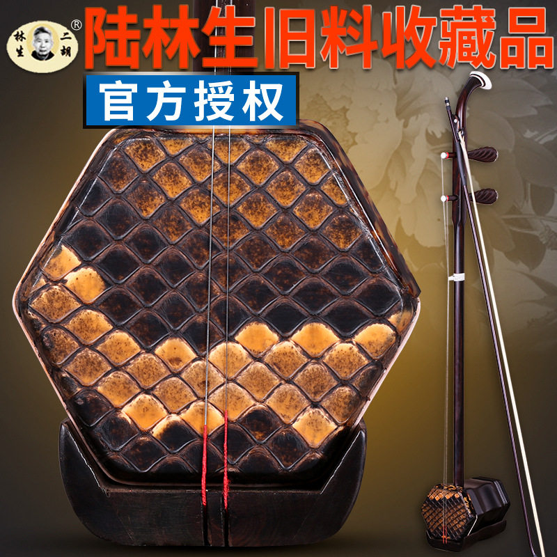 陆林生二胡明清旧料二胡五星老红木专业演奏二胡老式乐器收藏品