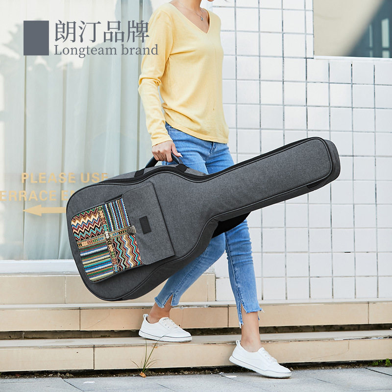 40 41寸加棉吉他包个性波西米亚加厚民谣棉包双肩吉他包厂家现货