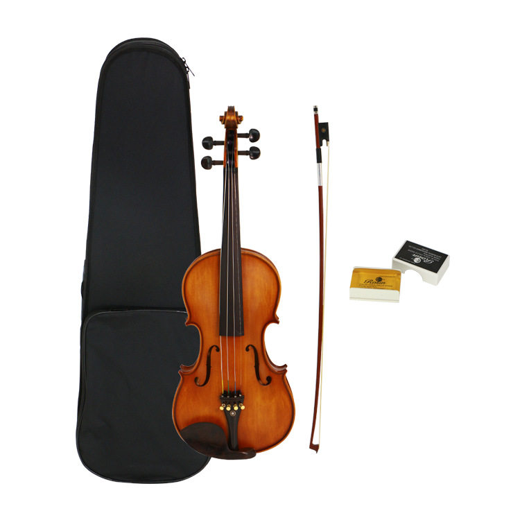普花纹哑光小提琴 乌木指板仿古手工实木专业级考级演奏初学者琴