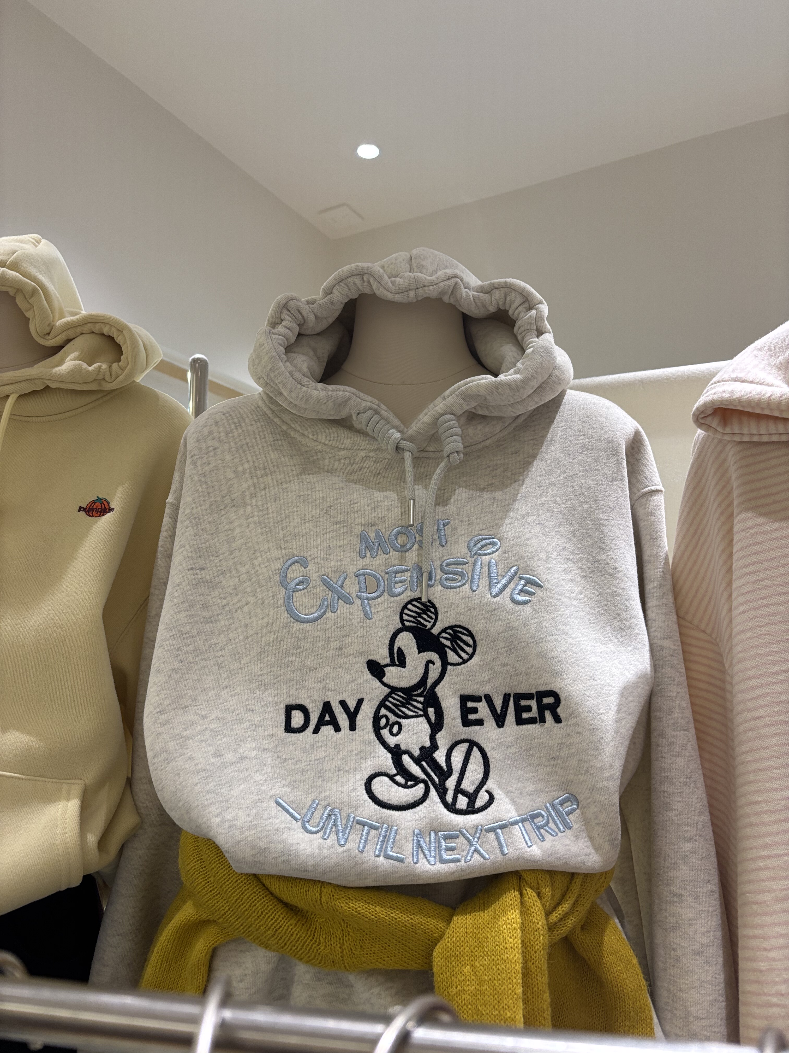 减龄学院风宽松米奇刺绣加绒厚实冬新款简约百搭连帽卫衣女