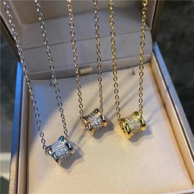 真金电镀小蛮腰满钻锁骨链