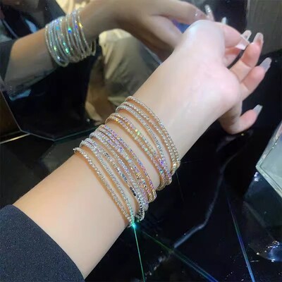 轻奢满钻锆石手链女超闪