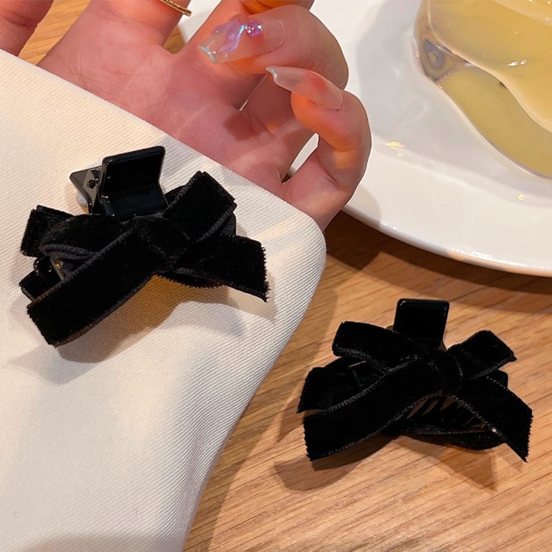 王心凌同款秋冬丝绒小爪夹