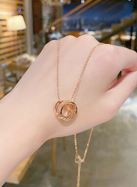 韩版时尚环环相扣蛇骨链锁骨链