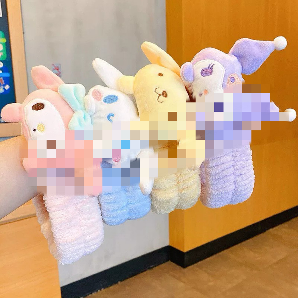 卡通可爱少女心毛绒小狗束发带头饰化妆头箍洗漱洗脸头巾女发箍