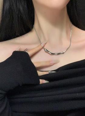 小众设计不规则褶皱项链