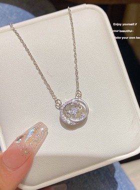 新款双C双闪轻奢锁骨链女