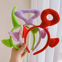 Cute childhood classic hair band, plush antenna baby face wash headband, dressing headband, funny and quirky hair band and hair accessory thumbnail 3