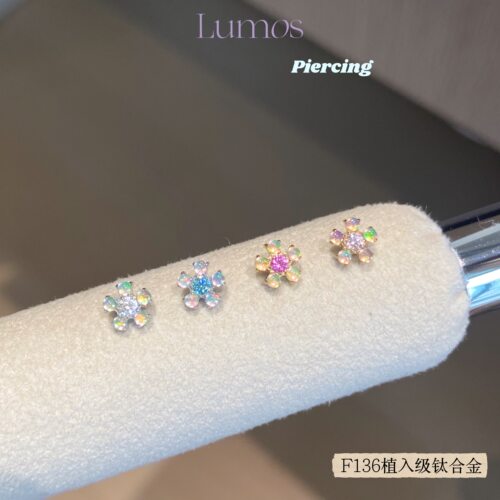 Lumos 琉夏 澳宝设计感F136内螺旋钛合金耳钉耳骨钉耳蜗钉 T099