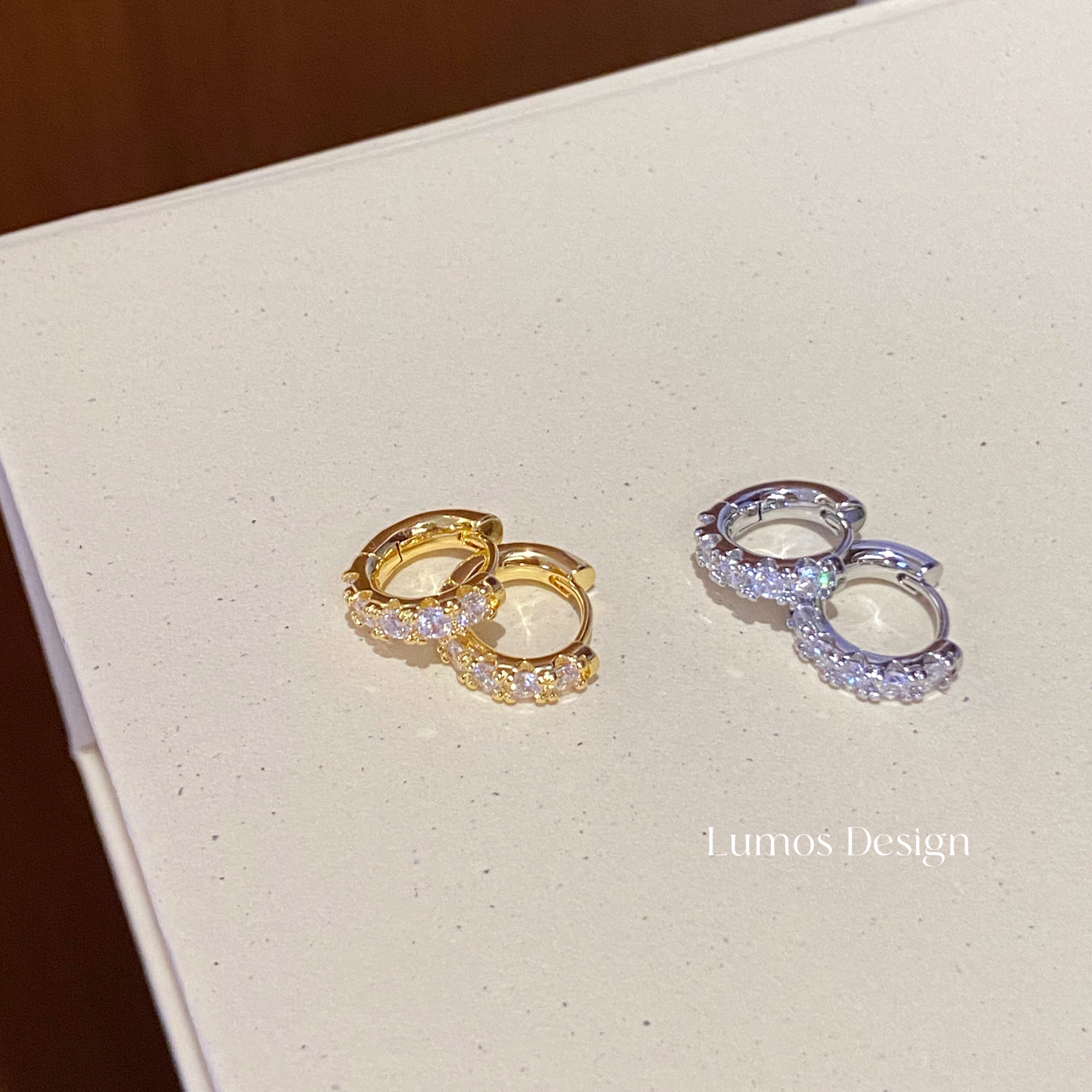 Lumos Chic钻圈爆闪小众设计感高级感重工耳圈耳环T088