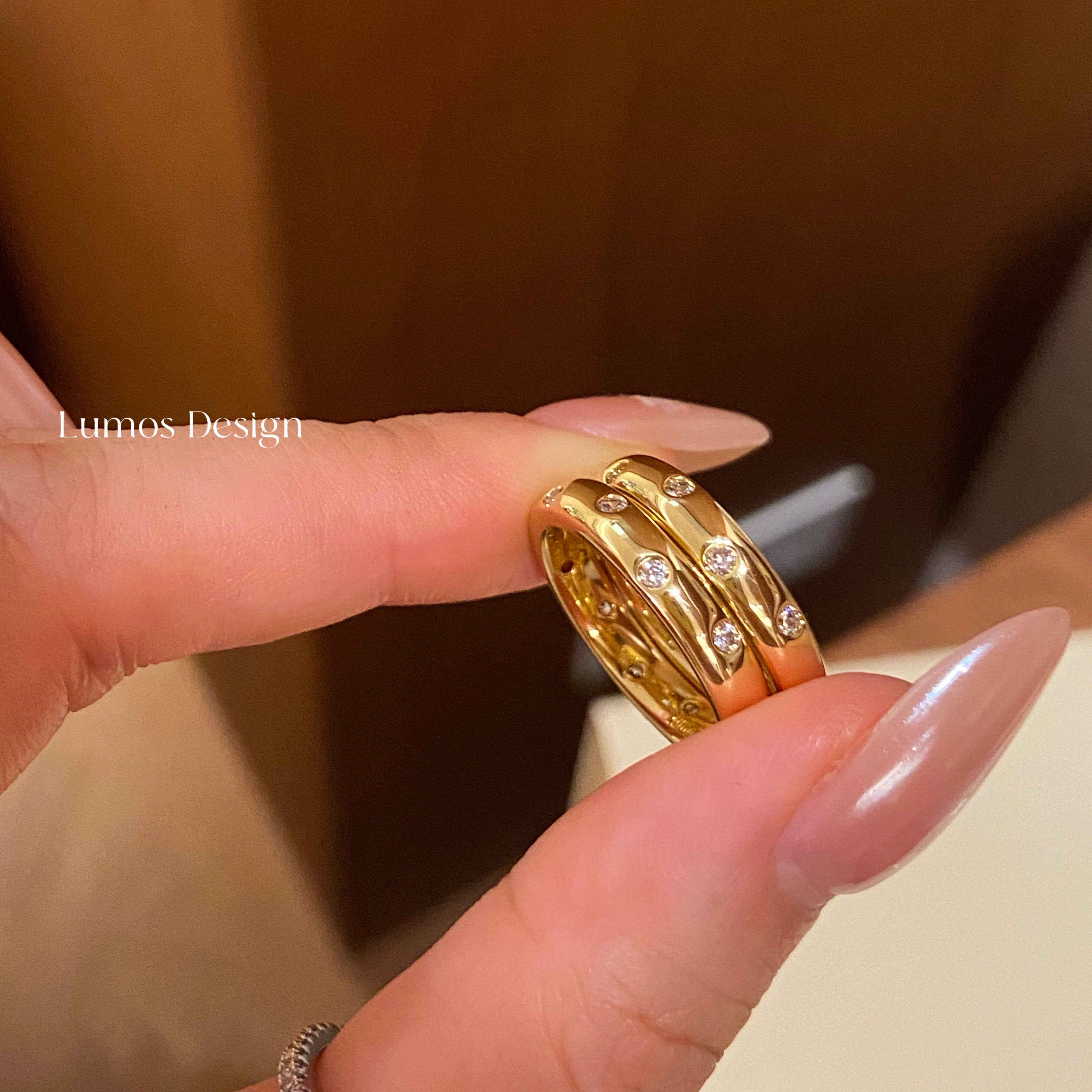 Lumos  金璨 波点设计感简约百搭高级感戒指女高抛高保色戒指R013