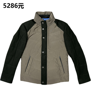 商场同款5286元男士时尚撞色羽绒服白鸭绒膨松保暖秋冬季商务休闲