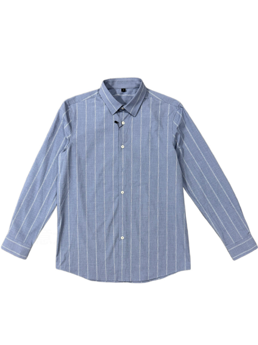 工厂正品样衣男士纯棉透气商务休闲长袖衬衫日常通勤青年时尚上班