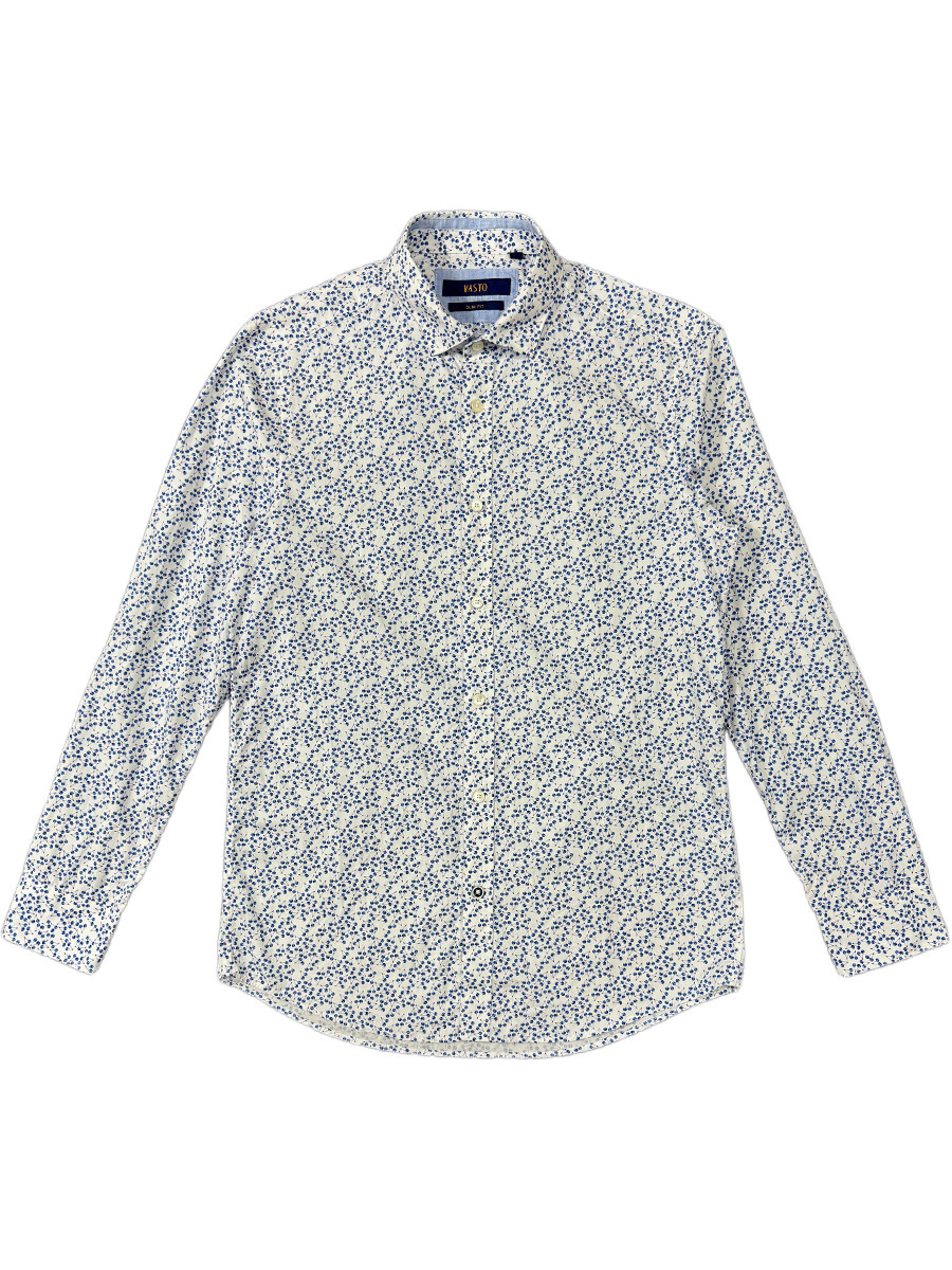 品牌专柜正品原2086元男士纯棉长袖衬衫尖领透气上班商务休闲标准