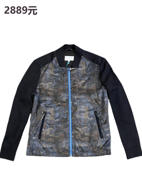 专柜撤柜正品2899元男士时尚修身夹克外套长袖流行拉链迷彩棒球领