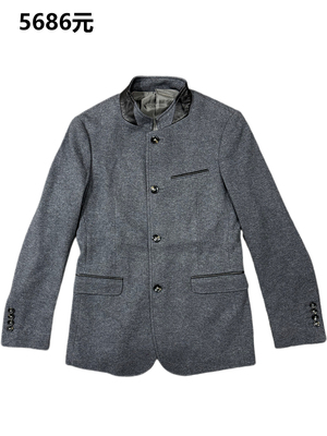 品牌5686元男士商务休闲羊毛大衣