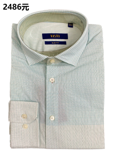 衬衫 长袖 商场撤柜正品 时尚 纯棉 2486元 休闲修身 意大利进口全棉男士
