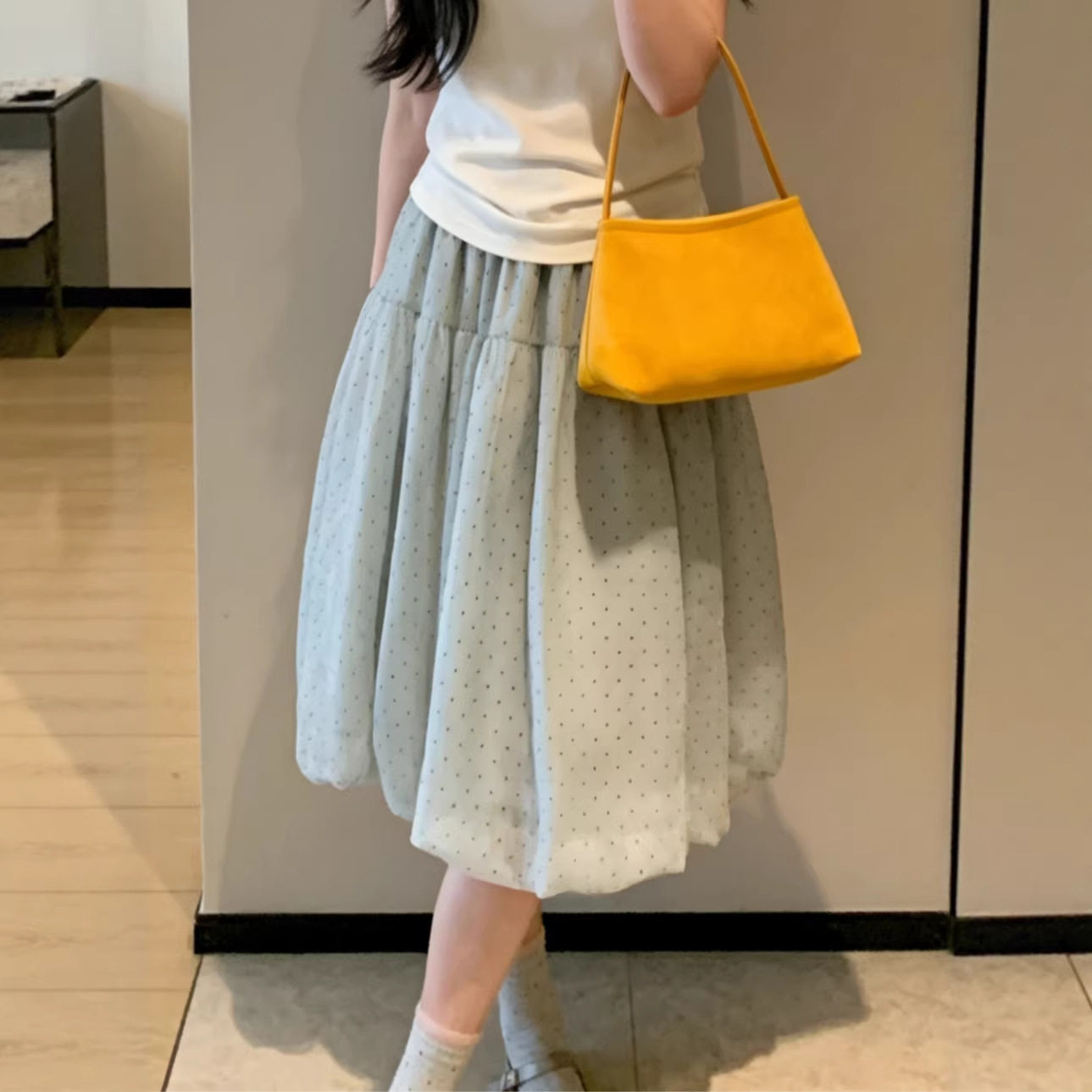 浪漫法式柔软泡芙蓬蓬网纱裙春夏季新款甜美风芭蕾舞曲气质半身裙