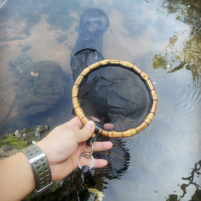 路亚飞蝇溪流网兜挂腰小物钓走钓竹根小鱼护野钓微物小型便携鱼护