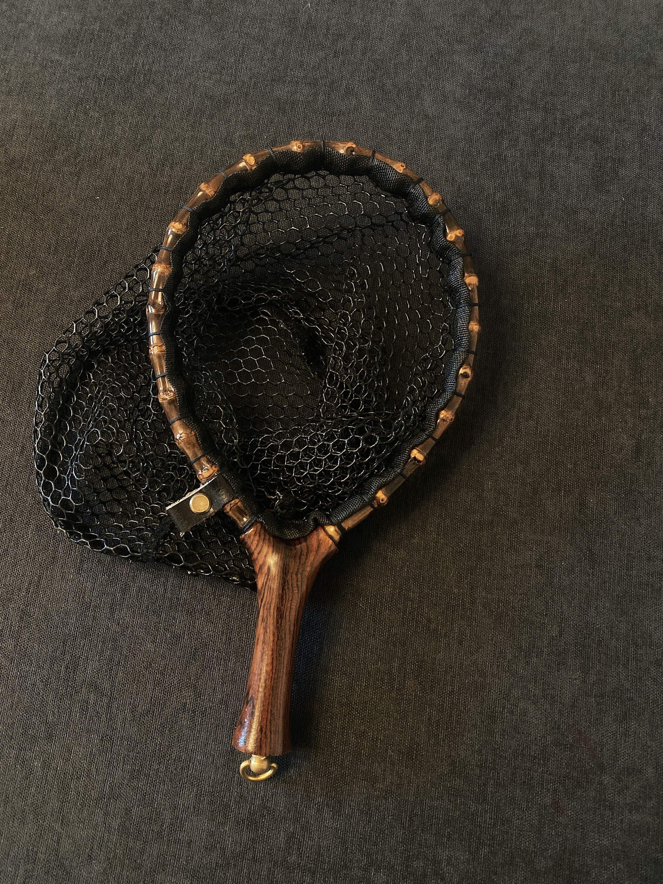 路亚溪流抄网手工紫竹根超轻马口微物便携抄网实木涂胶捞网定制