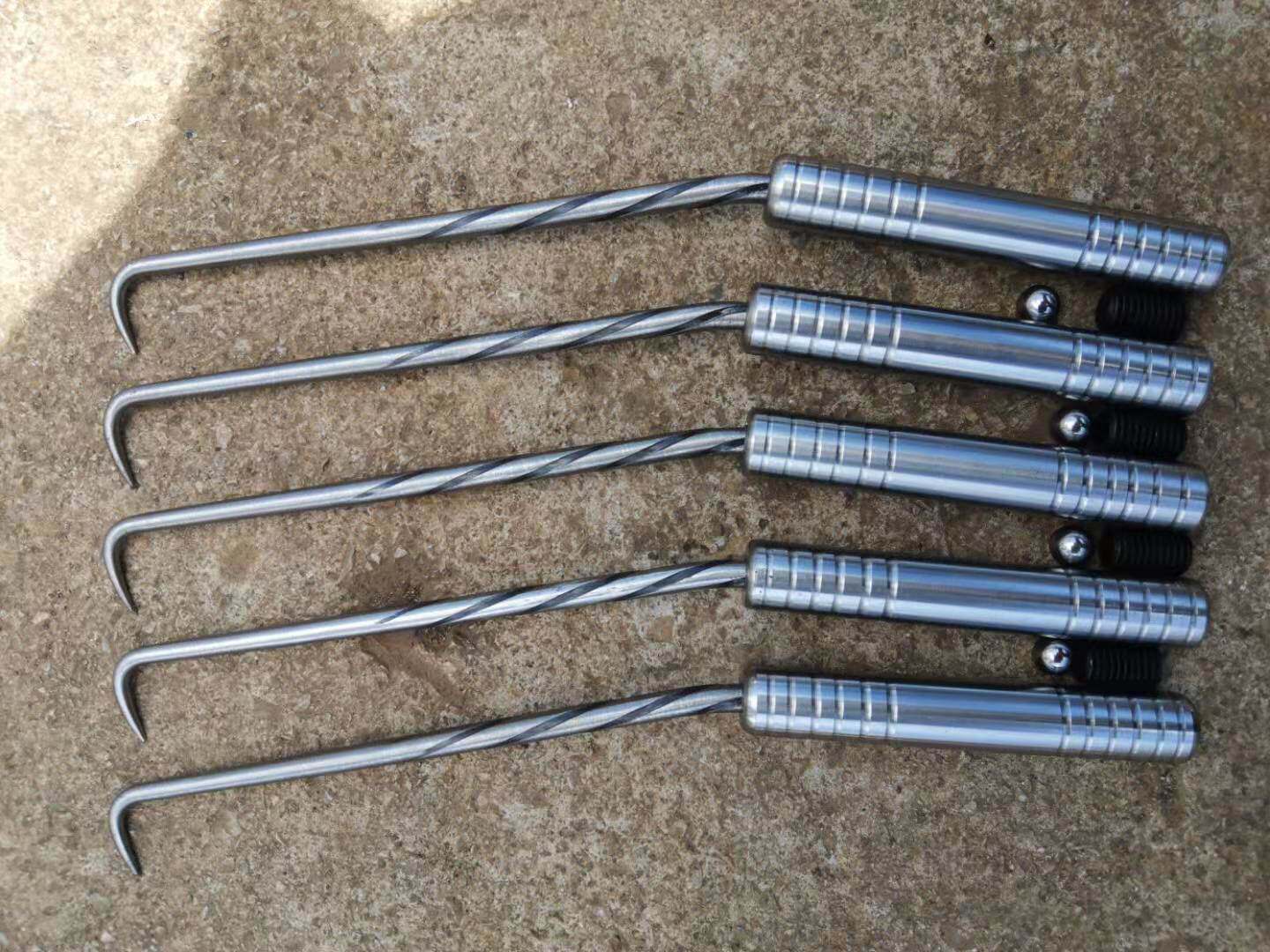 昆明市小板桥扎钩钢筋钩前后6道防滑槽高硬手柄7.4螺纹桩芯钢扎勾