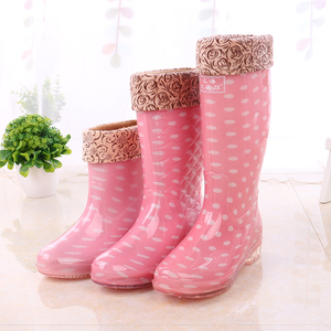 雨鞋女士冬短筒加绒保暖高筒雨靴防滑防水鞋胶鞋中筒成人水靴套鞋
