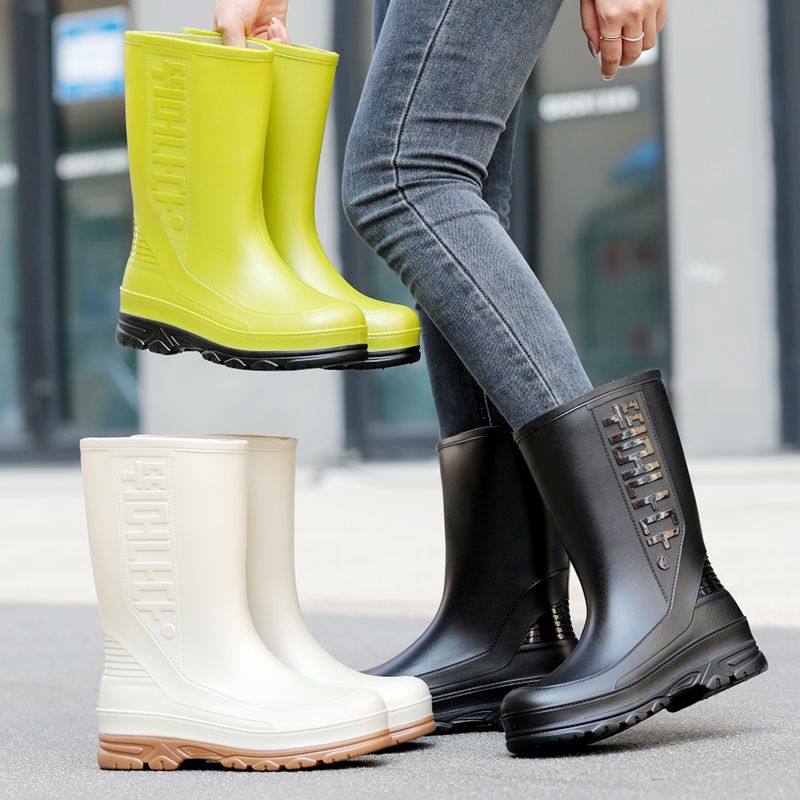 喜路妮女中筒四季防滑防水雨鞋