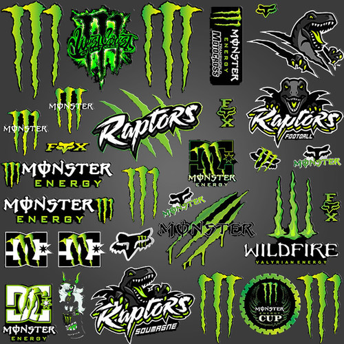 适用魔爪贴纸赞助商logo贴花