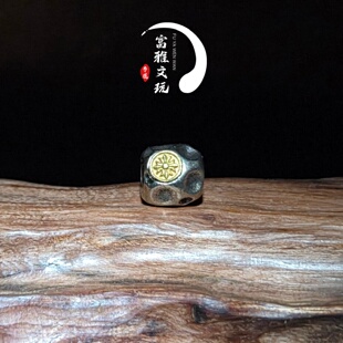 白铜无相隔珠文玩佛珠个性串珠diy配饰。直径7.5*7mm