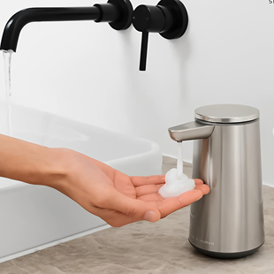 美国 SimpleHuman 台式全自动感应出洗手液机泡沫款皂液器可调量