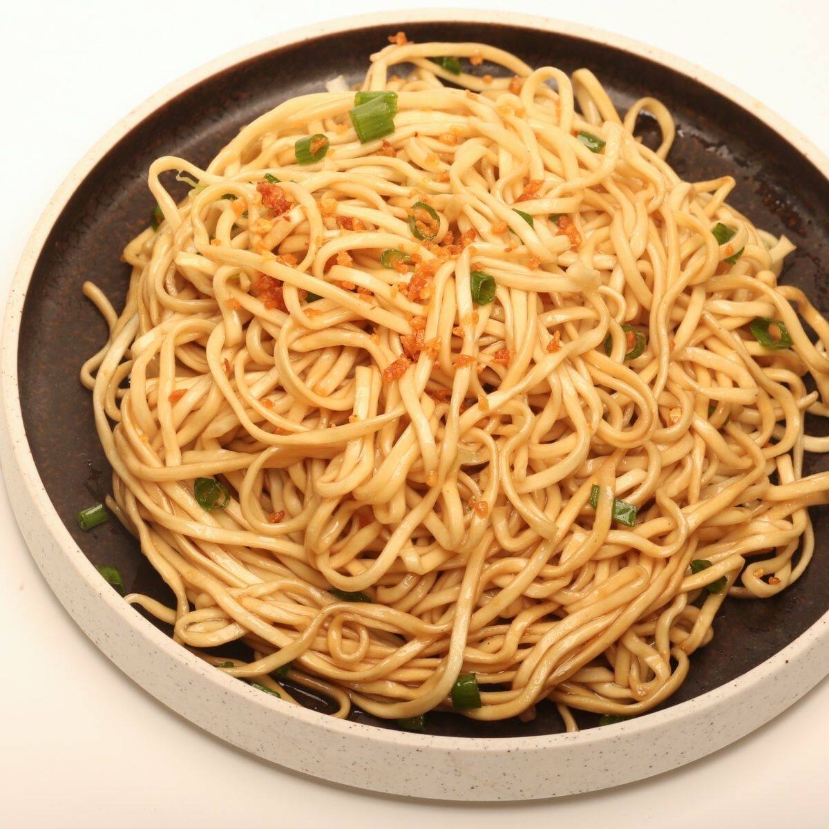 梅县饶记腌面梅州客家特产淹面配猪油蒜蓉葱包掩面开水煮30秒即食