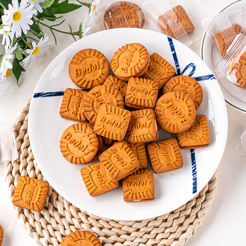 圆形方形夹心焦糖饼干蛋糕装饰