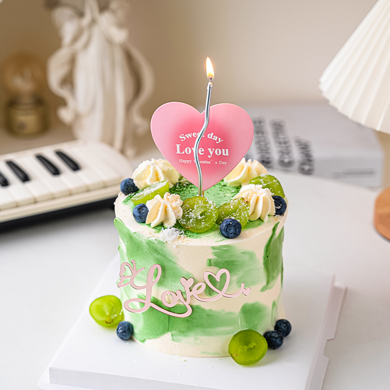 浪漫七夕情人节蛋糕装饰love亚克力插件情侣告白纪念日爱心卡片