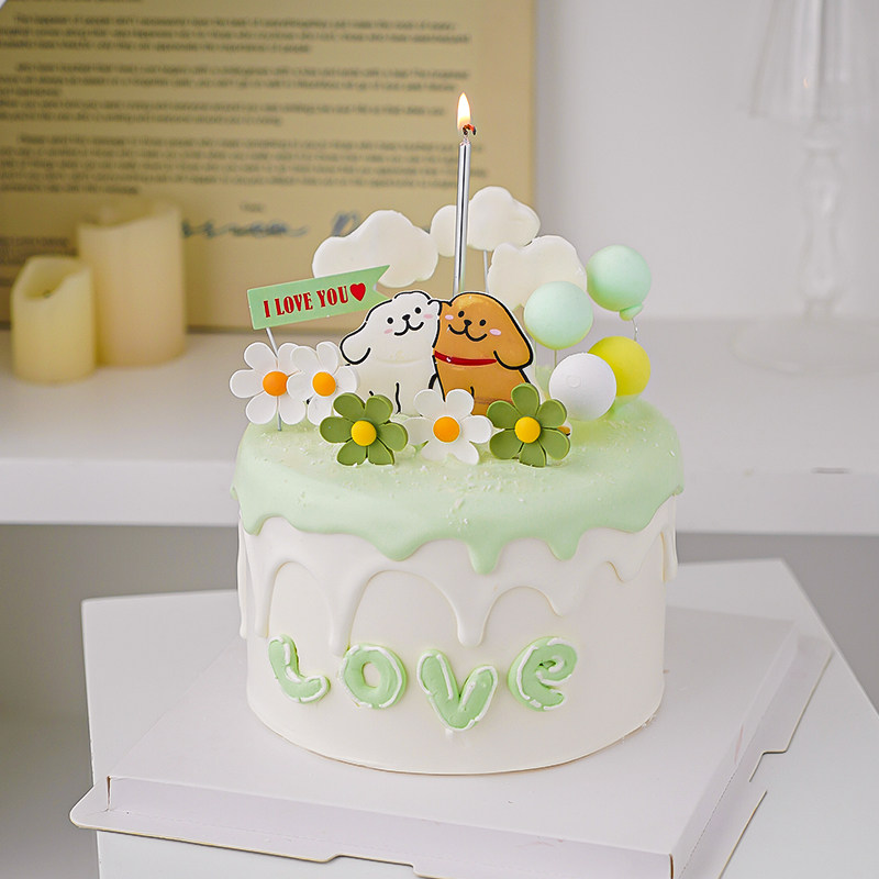 2.14情人节卡通贴贴狗蛋糕装饰软胶线条小狗摆件情侣告白气球插件,节庆用品/礼品,节日装扮用品,淘宝优惠券,粉丝福利购,淘宝优惠卷