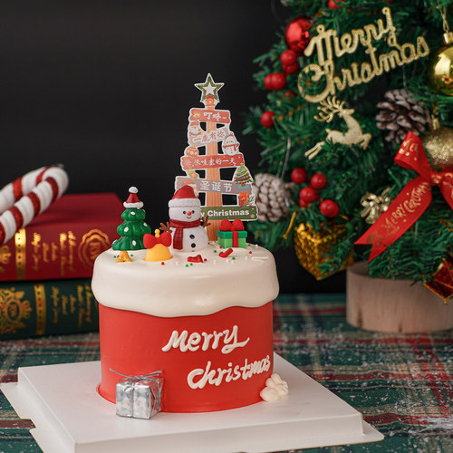 2026圣诞节快乐蛋糕装饰路牌围巾雪人圣诞树Merry Christmas插件