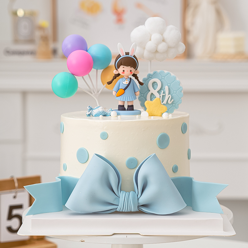 儿童生日蛋糕装饰可爱小女孩摆件