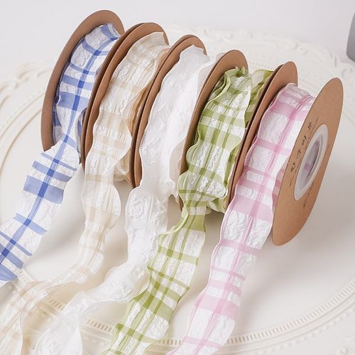 荷叶花边格子彩带蝴蝶结褶皱丝带