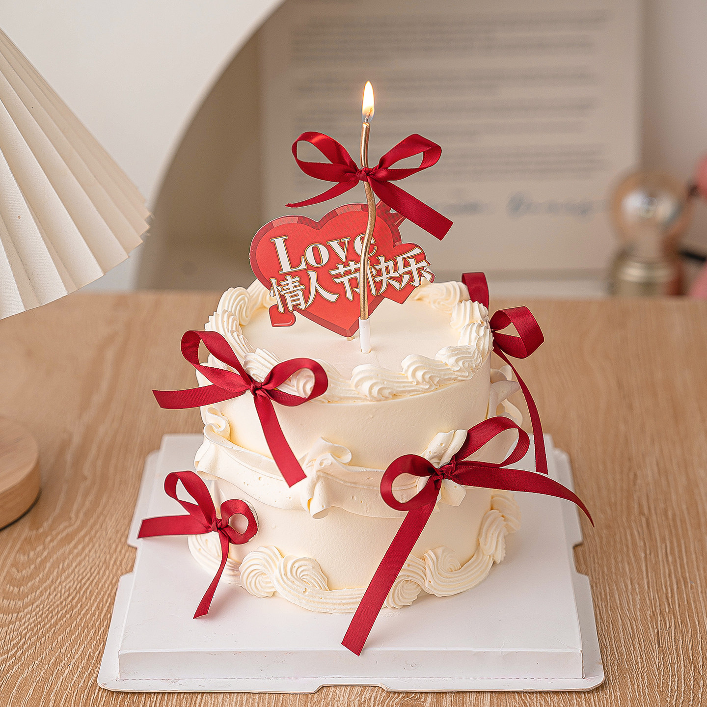 2.14情人节快乐Love爱心卡片蛋糕装饰插牌芭蕾风丝带蝴蝶结装扮,节庆用品/礼品,节日装扮用品,淘宝优惠券,粉丝福利购,淘宝优惠卷