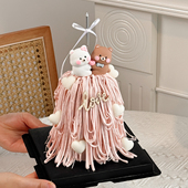 可爱连体爱心小熊蛋糕装 饰摆件2.14情人节快乐木质love烘焙插件