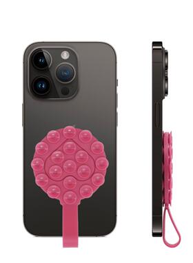 圆形硅胶双面吸盘式手机支架镜子墙面玻璃万能固定神器手提款防滑